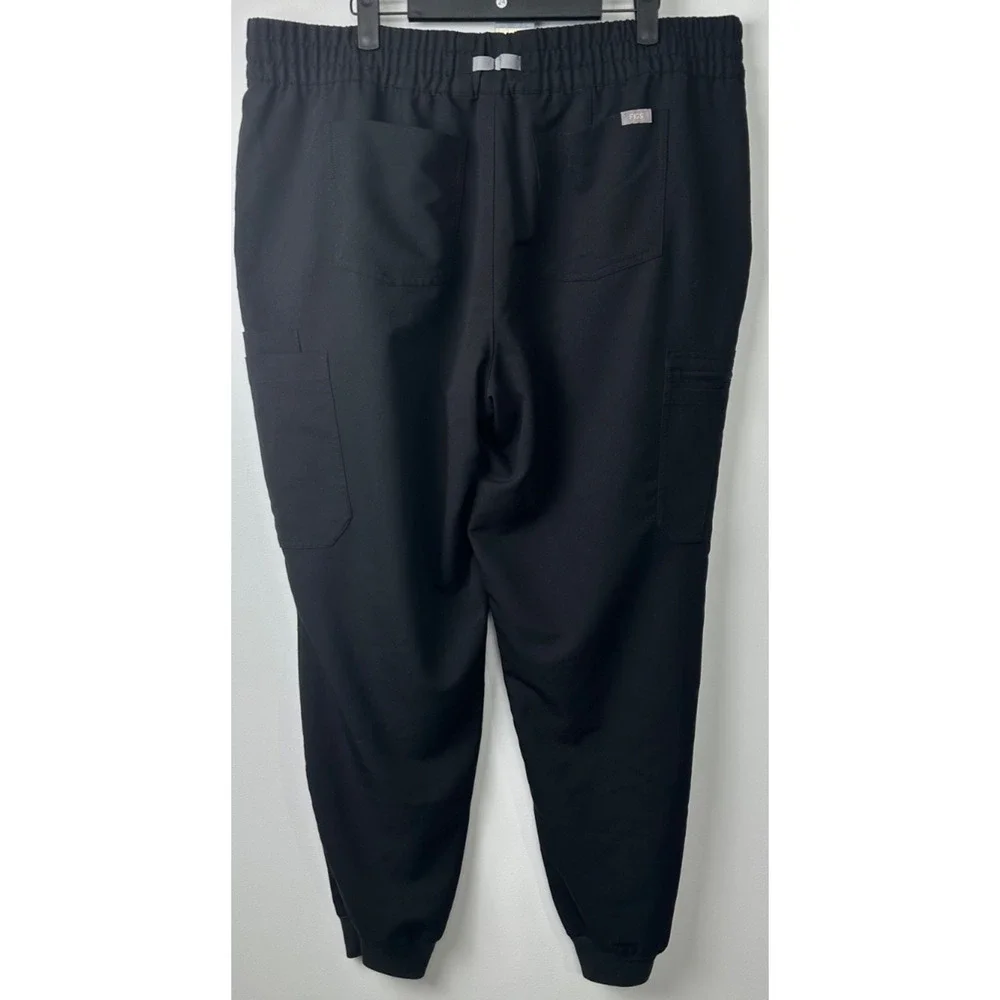 FIGS Technical Collection Jogger Pants 2XLT Black Drawstring Pockets Scrub A34